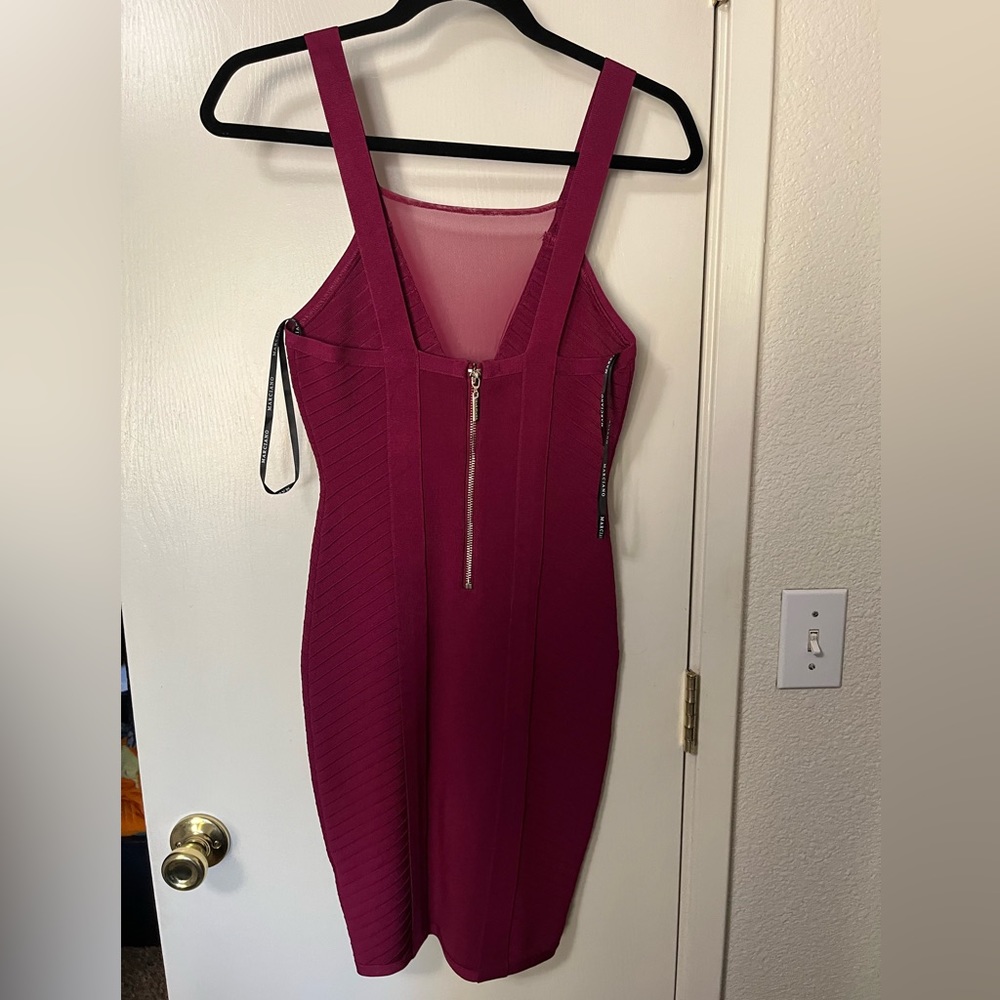 Marciano Raspberry Bandage Dress - Picture 2 of 3